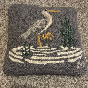 Chandler 4 Corners Egret Hooked Medium Wool Pillow